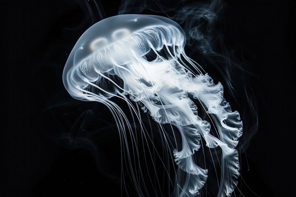 Moon jellyfish invertebrate animal person.