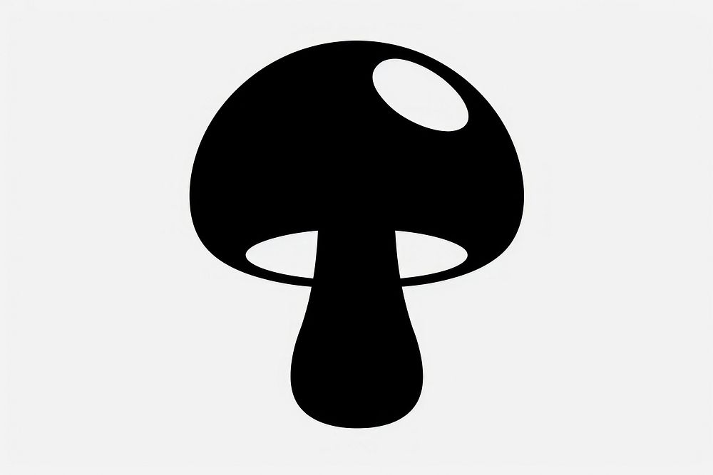 Mushroom silhouette cutlery stencil.