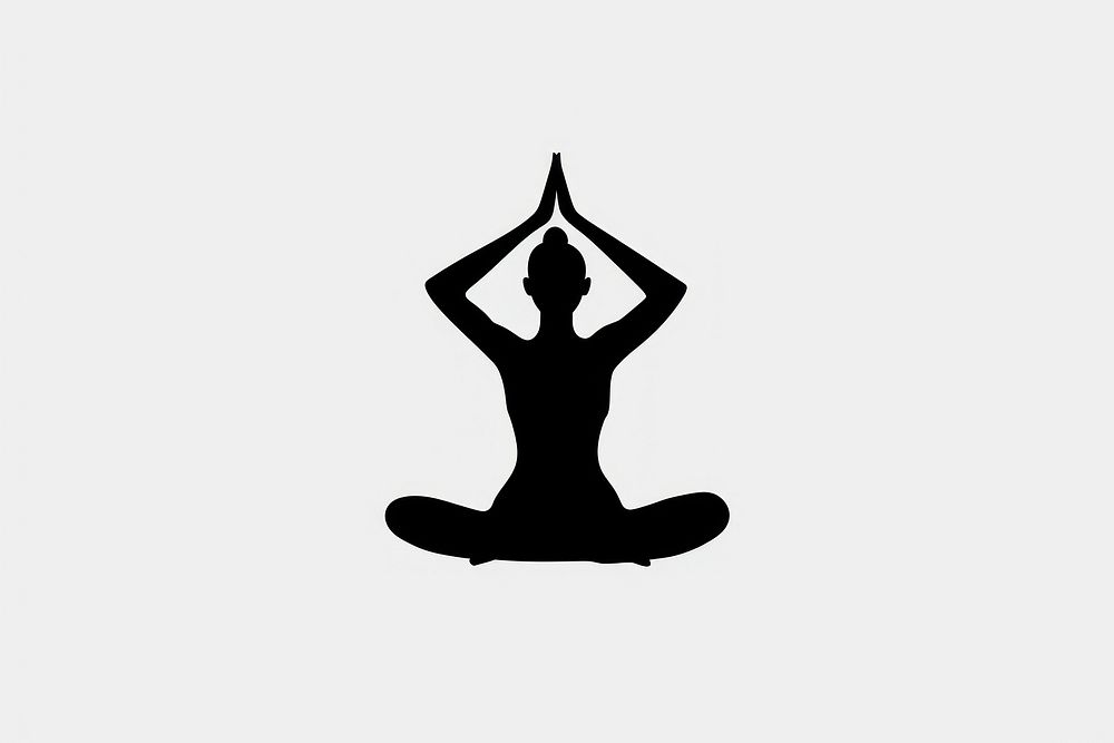 Padmasana Yoga silhouette yoga exercise.