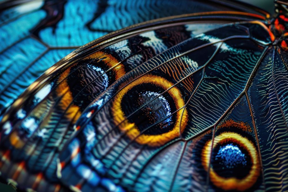 Blue Morpho Butterfly wing butterfly invertebrate reptile.