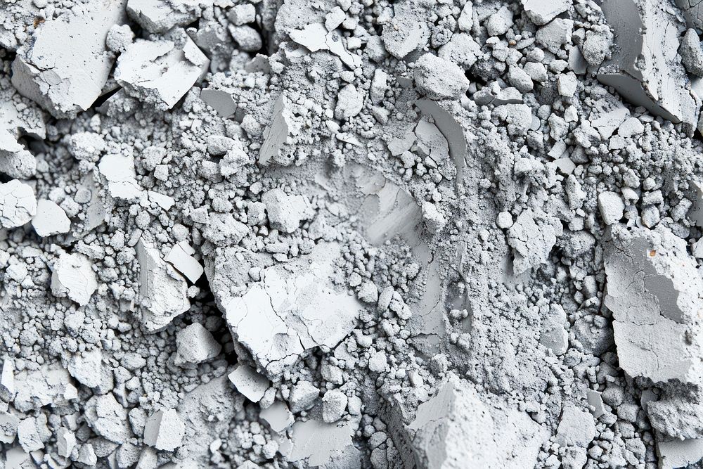 Cement Powder outdoors rubble gravel.