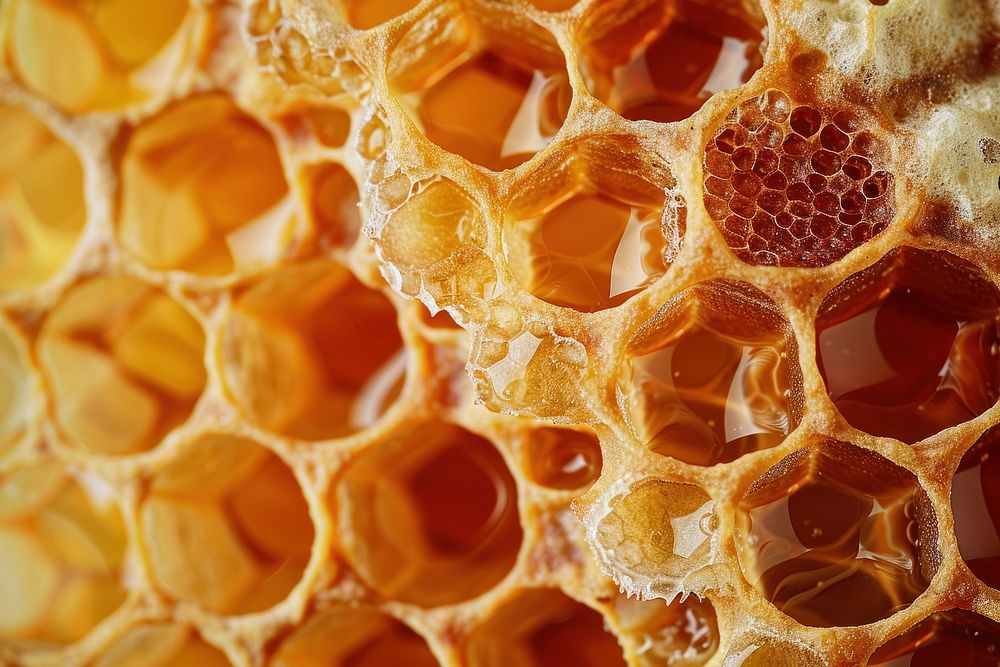 Honeycomb honeycomb ketchup food.