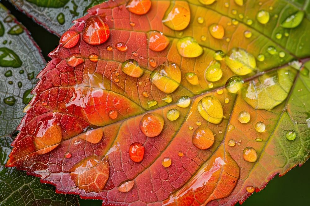 Meple leaf medication outdoors droplet.