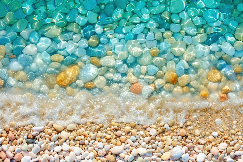 Large Bay Beaches turquoise outdoors pebble.