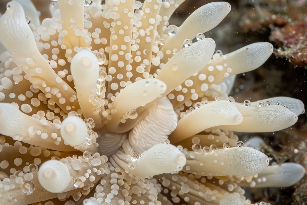 Raindrop Coral invertebrate chandelier outdoors.