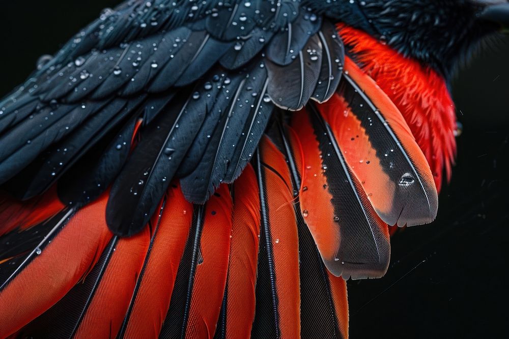 Scarlet Tanager Bird Wing bird blackbird agelaius.