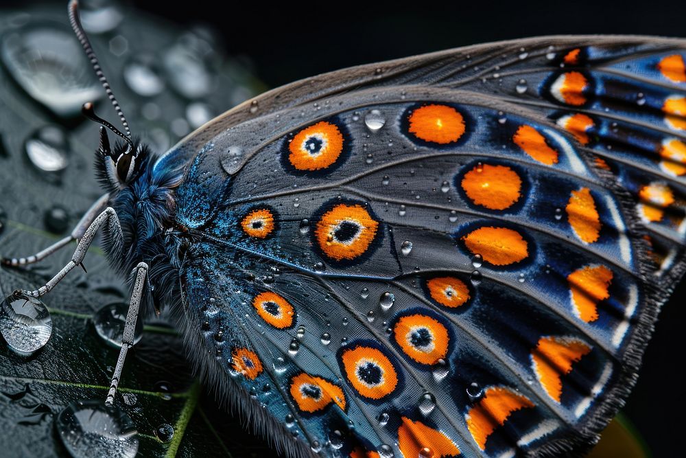 Silver-studded Blue Butterfly wing butterfly invertebrate monarch.