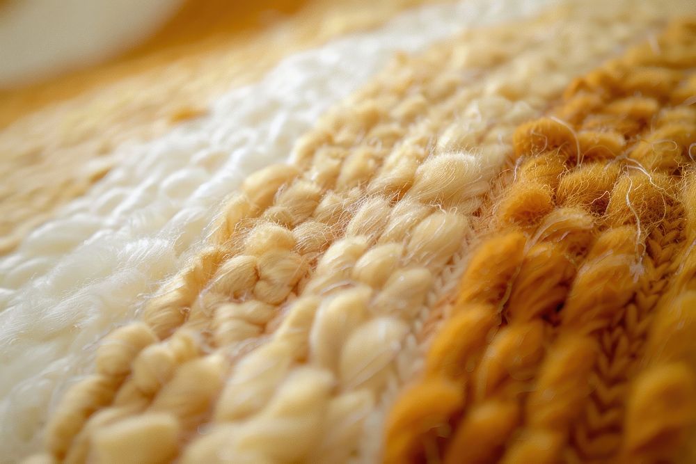 Wool texture bread food rug.