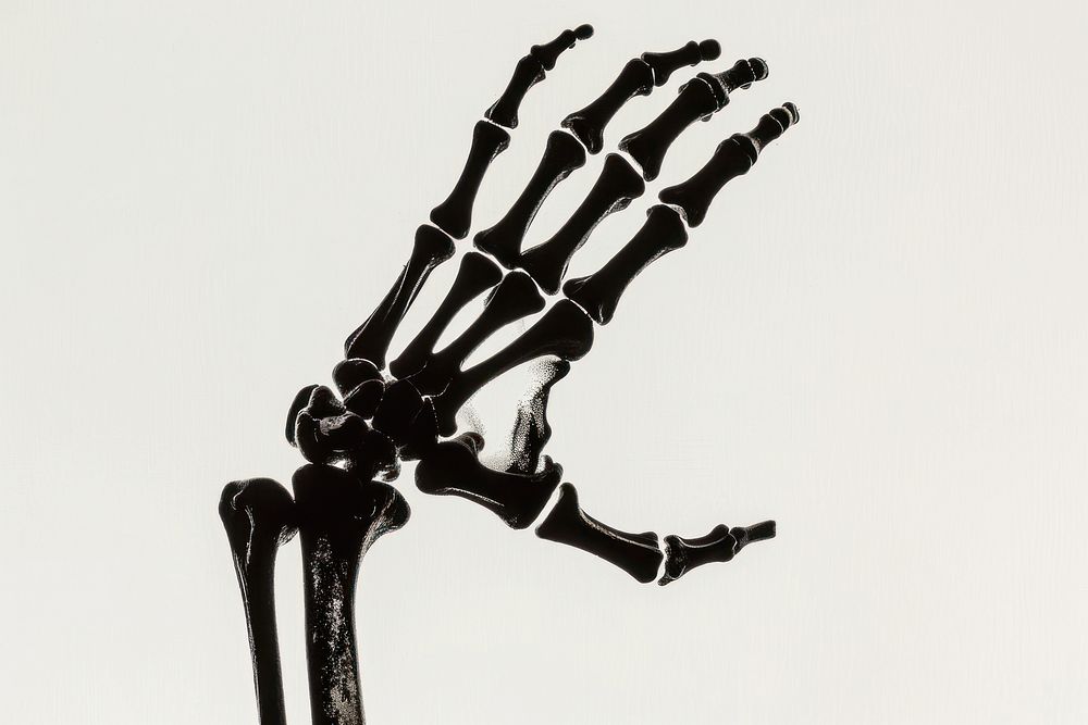 Skeleton hand electronics hardware person.