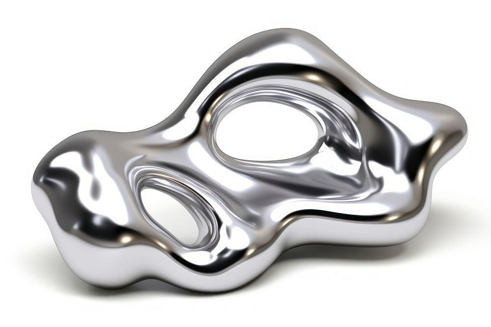 3d render of abstract shape accessories accessory platinum.