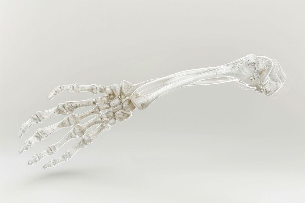 Human arm bone electronics hardware weaponry.