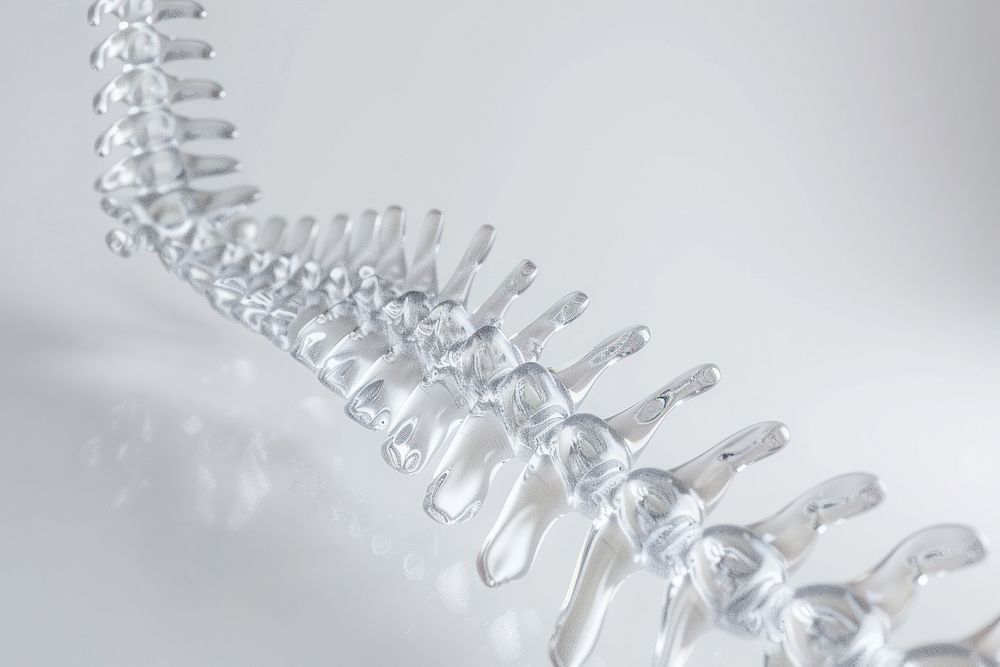 Human spine glass accessories chandelier.