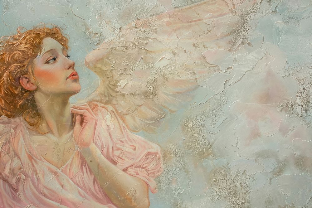 Heaven painting archangel female.