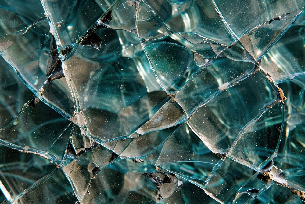 Broken glass texture accessories turquoise accessory.
