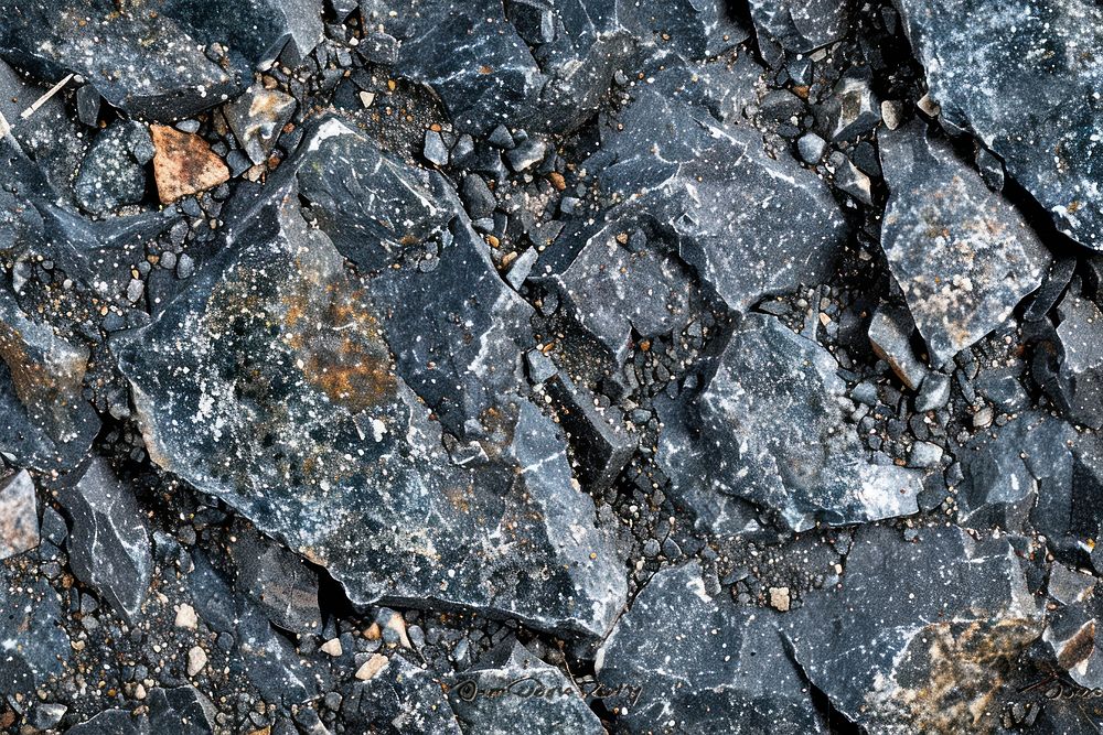 Granite texture anthracite mineral rock.