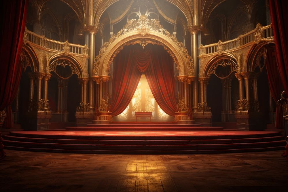 Opera stage architecture furniture lighting.