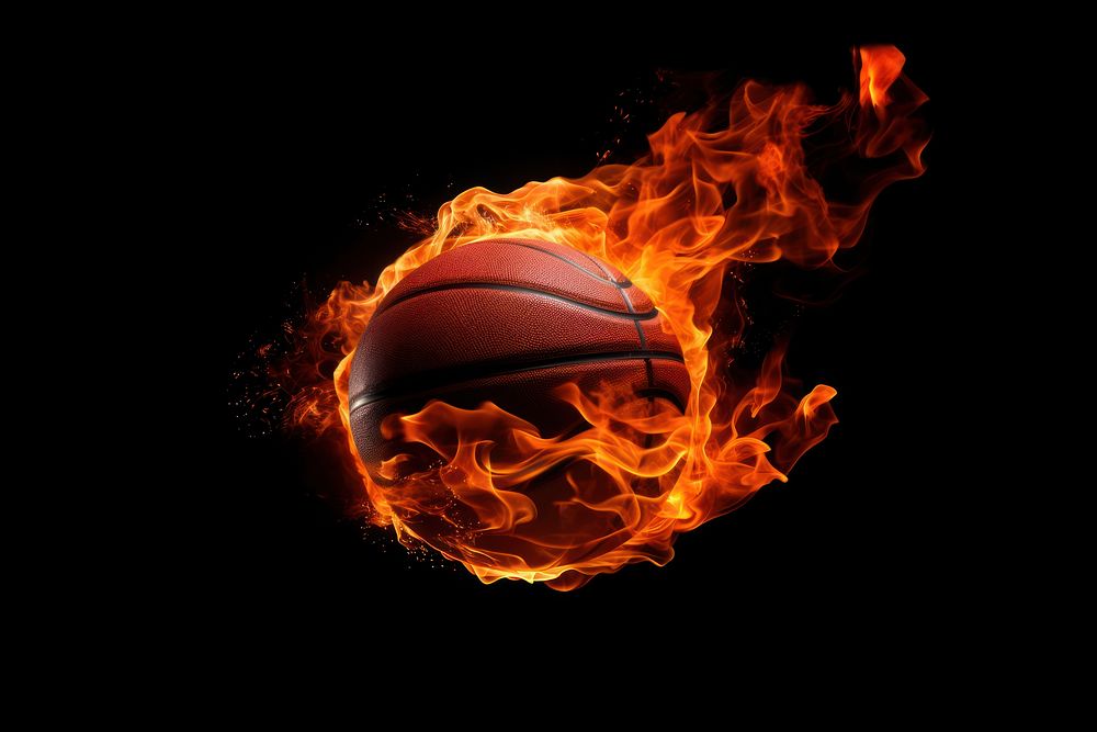 Basketball flame fire bonfire.