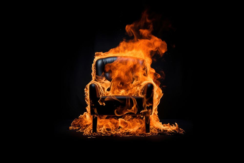 Chair flame fire furniture.