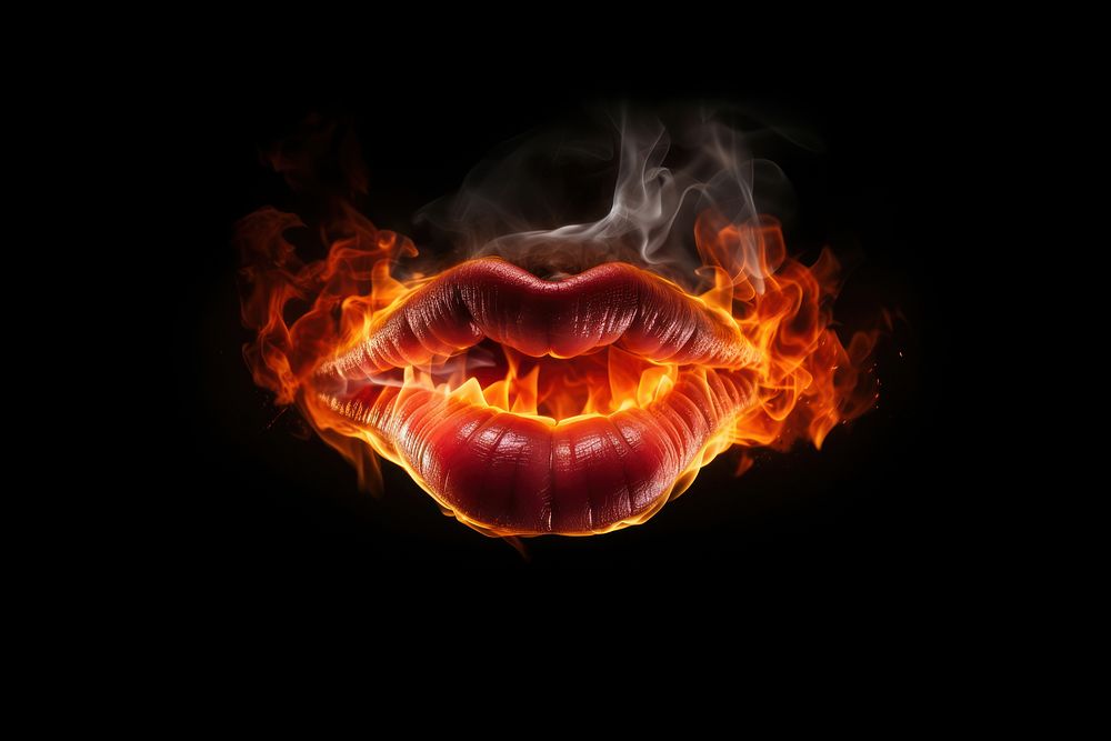 Mouth flame fire bonfire.