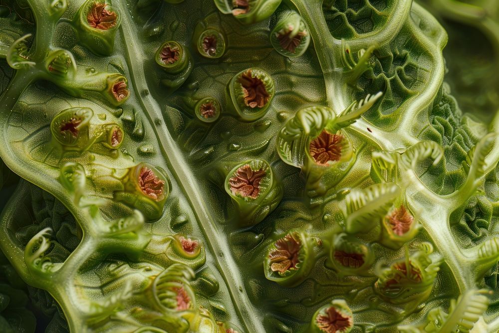 Fern texture vegetable produce lettuce.