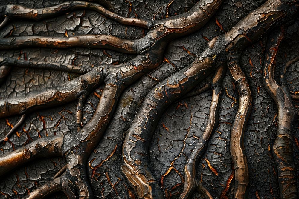 Roots texture reptile animal plant.