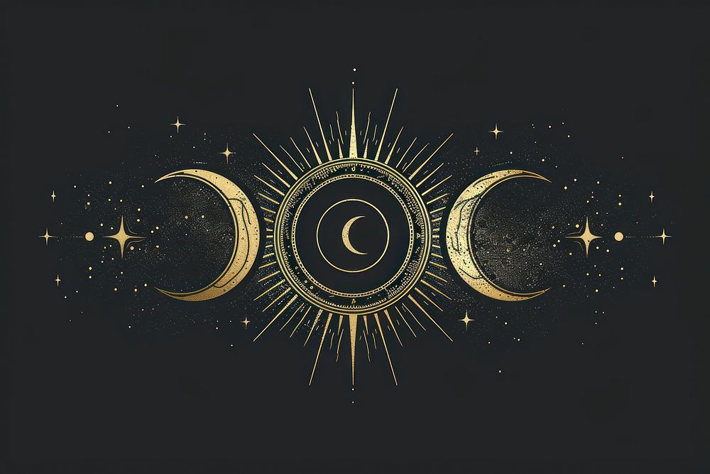 Surreal aesthetic moon phase logo art accessories astronomy.