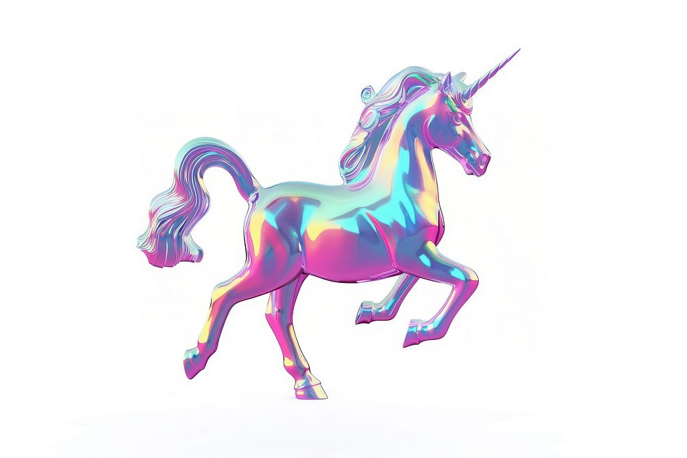 Unicorn icon iridescent animal mammal horse.