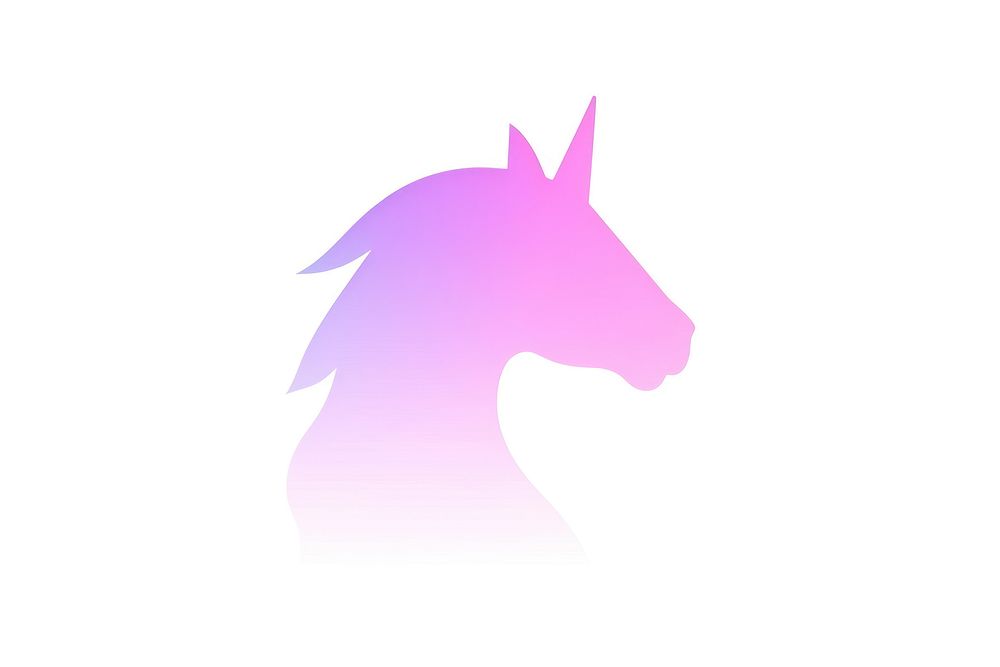 Unicorn icon silhouette animal mammal.