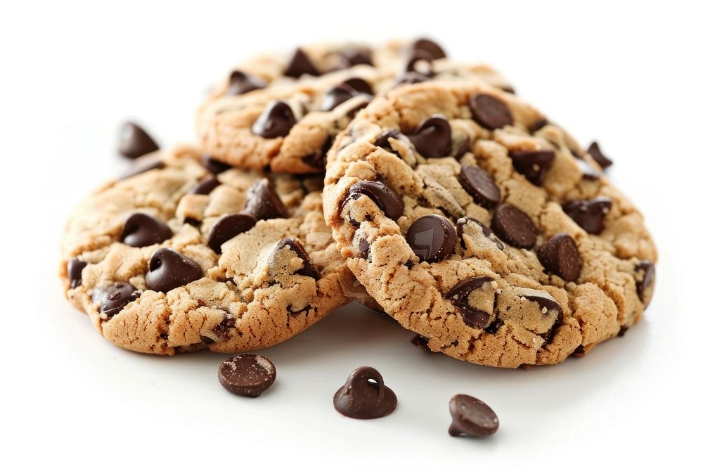 Chocolate chip cookies confectionery biscuit sweets.
