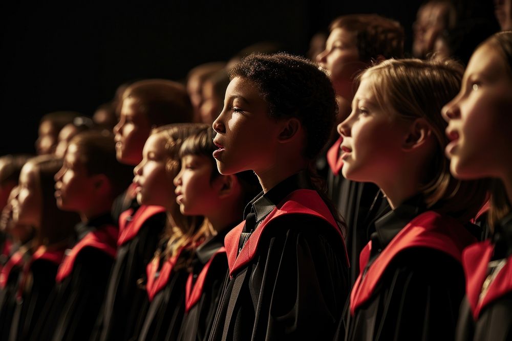 Choir graduation indoors people.