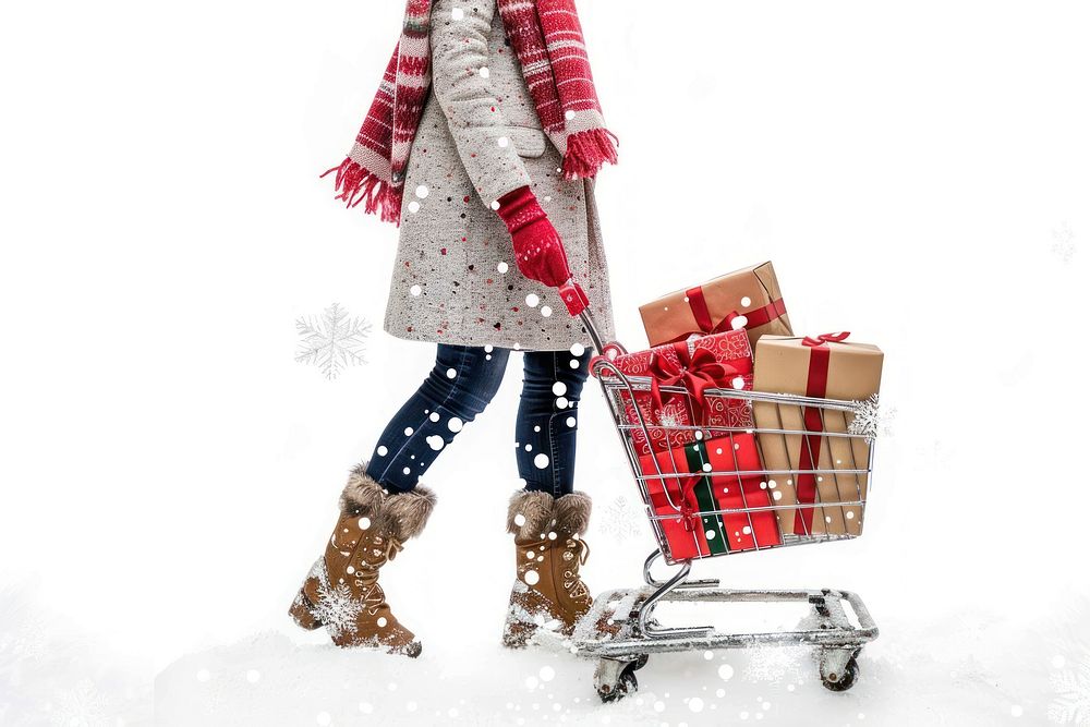 Christmas shopping clothing apparel person.