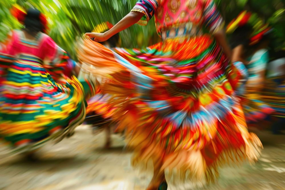Hispanic people Nicaraguan folklore dancing recreation festival female.