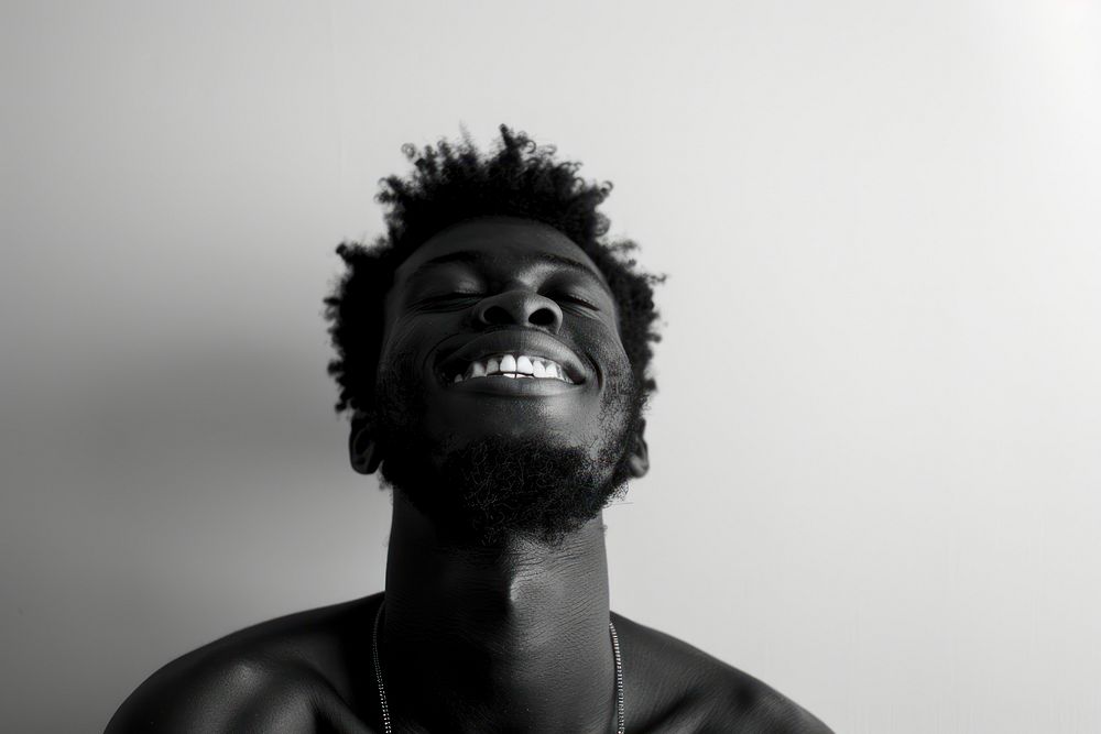 Black man photography portrait happy.