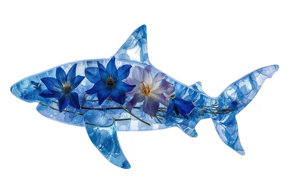 Flower resin shark shaped accessories accessory animal.
