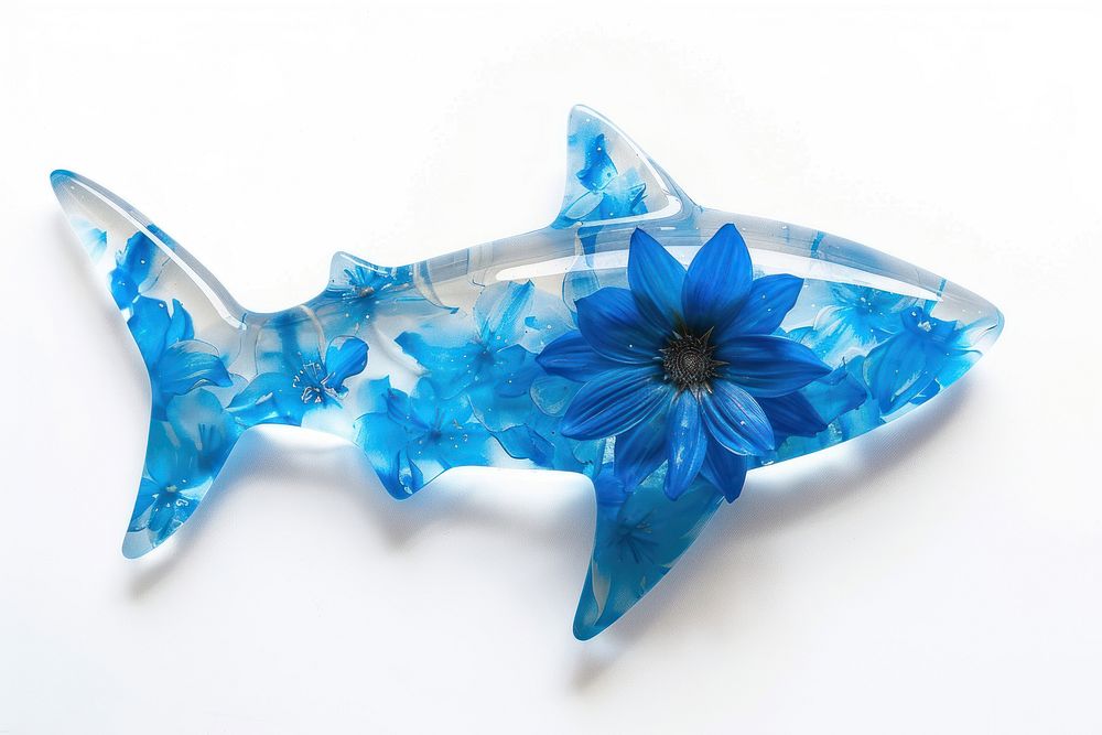 Flower resin shark shaped accessories accessory gemstone.