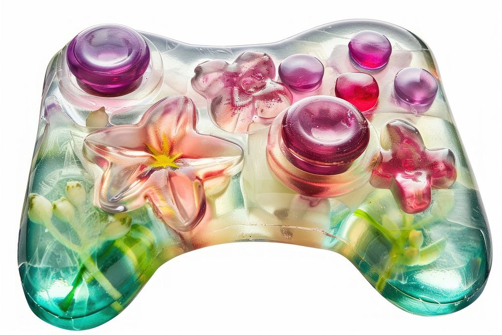 Flower resin game joystick shaped electronics medication cricket.