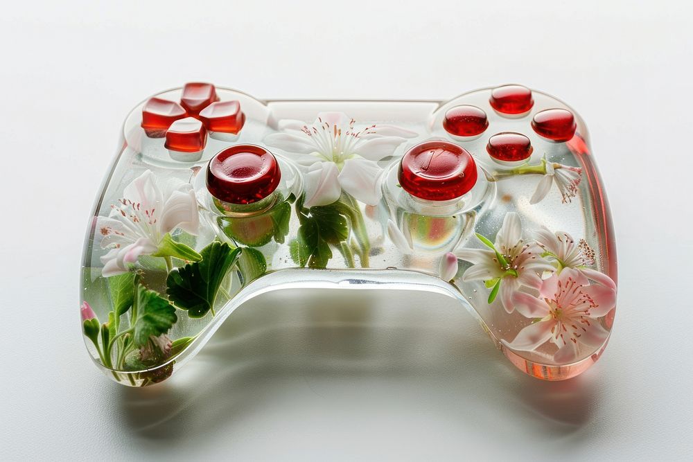 Flower resin game joystick shaped electronics medication dessert.