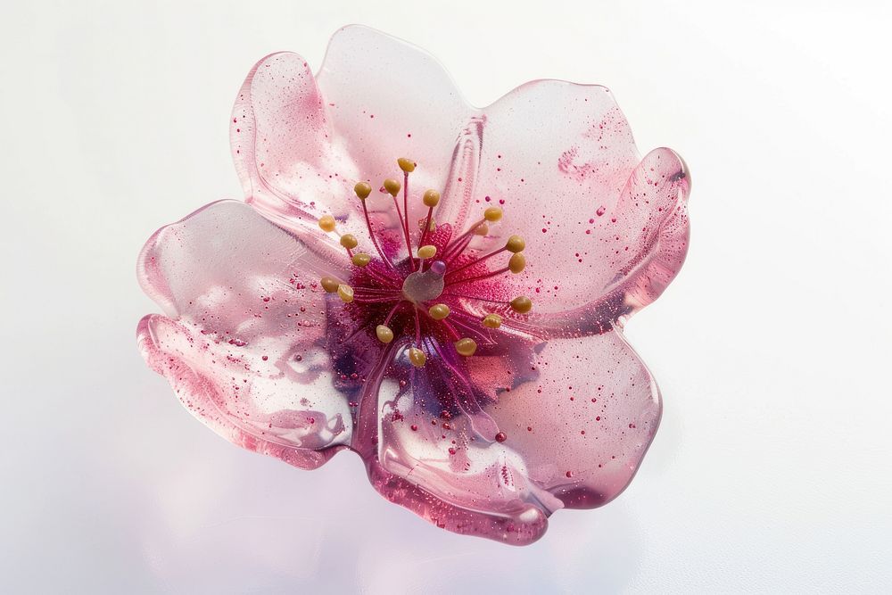 Flower resin hand shaped blossom plant petal.