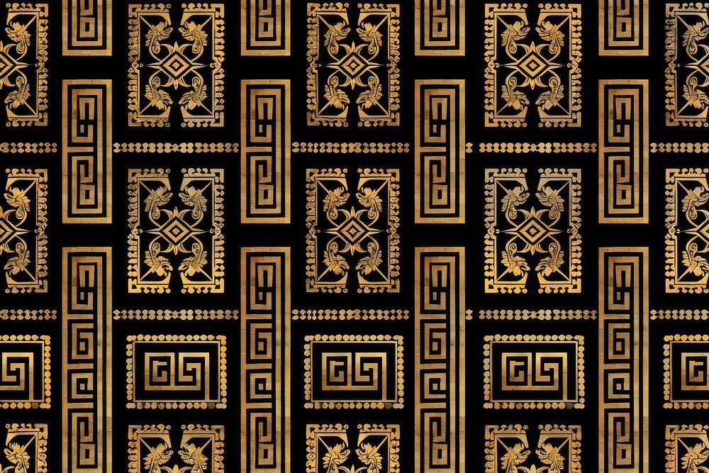 Greek Key egypt pattern scoreboard rug art.
