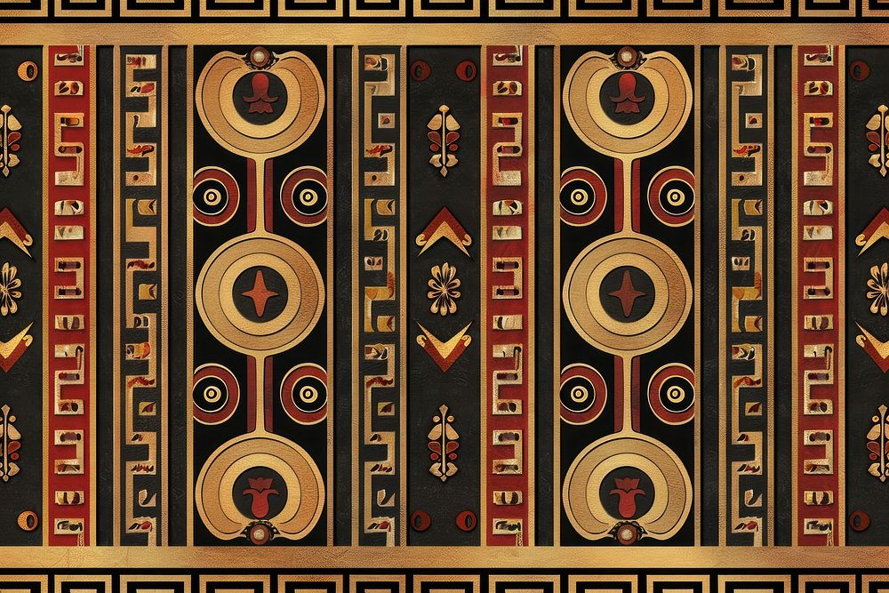 Greek Key egypt pattern blackboard rug home decor.