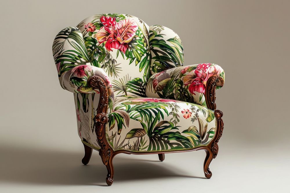 Botanical armchair furniture.