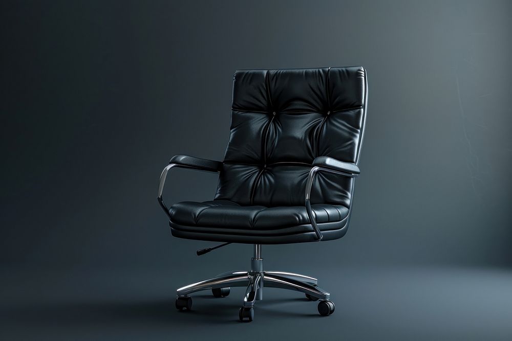 Black office chair furniture indoors.