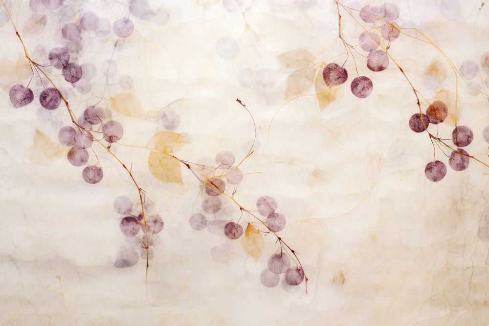 Mulberry grapes paper pattern painting blossom.