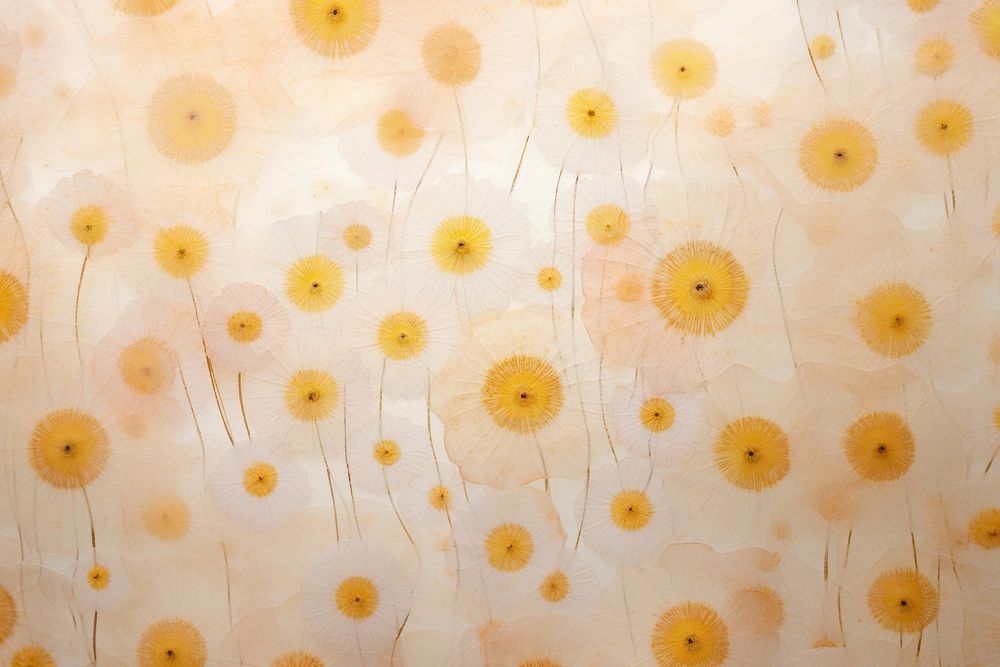 Mulberry yellow daisy paper texture petal asteraceae.