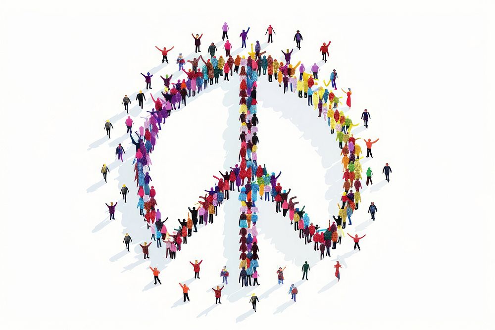 Shape of a rainbow peace sign people accessories accessory.