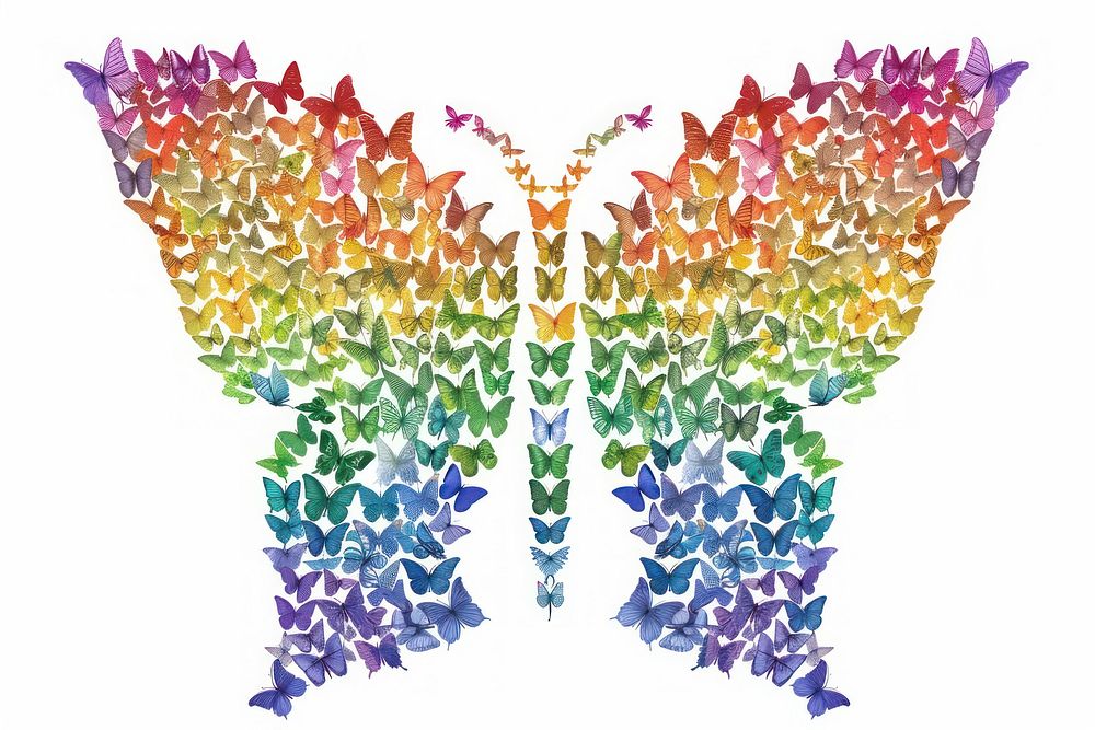 Shape of a rainbow butterfly icon graphics accessories accessory.