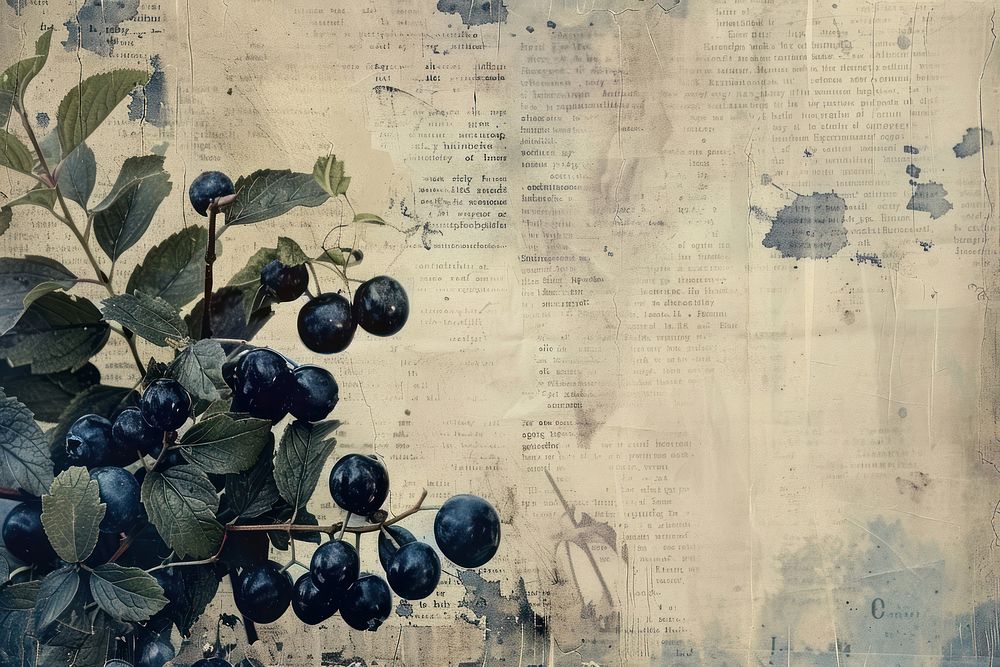 Blueberry ephemera frame produce fruit plant.