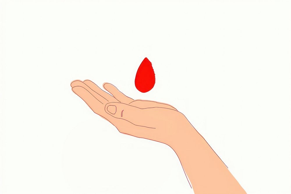 Hand holding red drop cosmetics lipstick blossom.