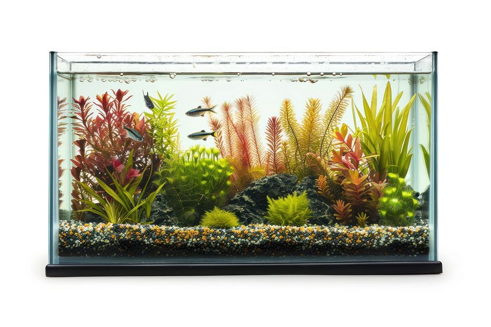 Photo of a empty fish tank blackboard aquarium animal.