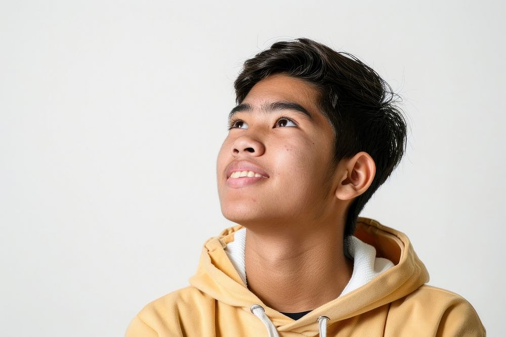 Teenage Filipino thinking portrait photo photography.